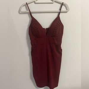 Burgundy Velvet Dress
